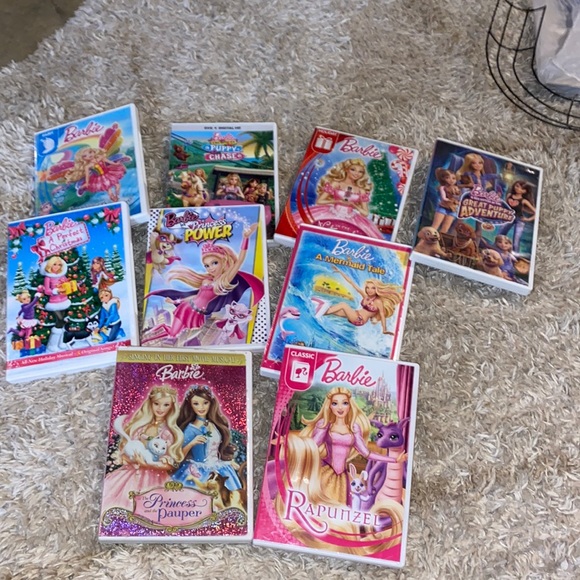 Barbie Other 9 Used Animated Barbie Dvds Have Scratches But